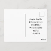 Carte Postale Portrait du chien de collie frontière (Dos)