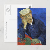 Carte Postale Portrait du Docteur Gachet par Van Gogh (Devant / Derrière)