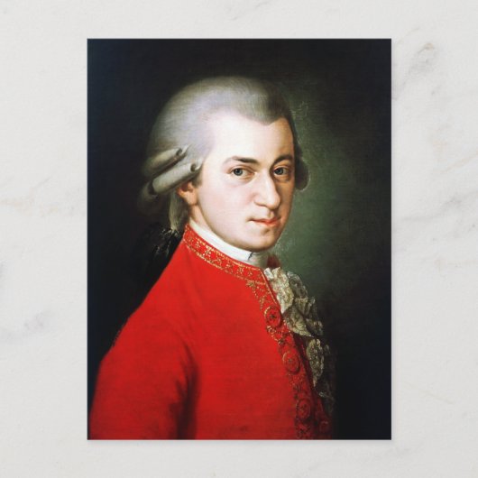 Carte Postale Portrait du grand compositeur Mozart (Devant)
