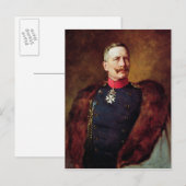 Carte Postale Portrait du Kaiser Guillaume II (Devant / Derrière)