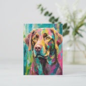 Carte Postale Portrait du laboratoire de chocolat Art Abstrait c (Debout devant)