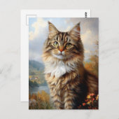 Carte Postale Portrait du Maine Coon Kitten (Devant / Derrière)