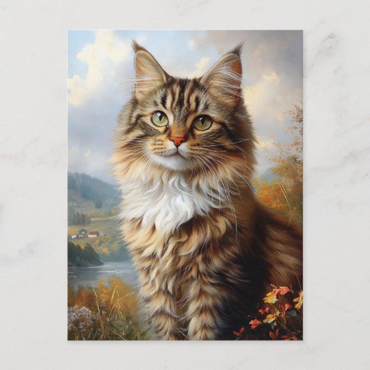 Carte Postale Portrait du Maine Coon Kitten (Devant)
