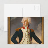 Carte Postale Portrait du marquis de Lafayette (Devant / Derrière)