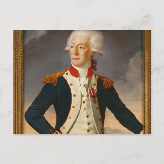 Carte Postale Portrait du marquis de Lafayette (Devant)