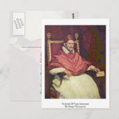 Carte Postale Portrait Du Pape Innocent Par Diego Velazquez (Devant / Derrière)