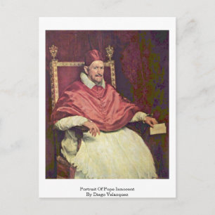 Carte Postale Portrait Du Pape Innocent Par Diego Velazquez