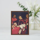 Carte Postale Portrait Du Pape Léon X Avec Ses Cousins Par Raffa (Debout devant)