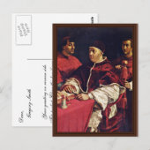 Carte Postale Portrait Du Pape Léon X Avec Ses Cousins Par Raffa (Devant / Derrière)