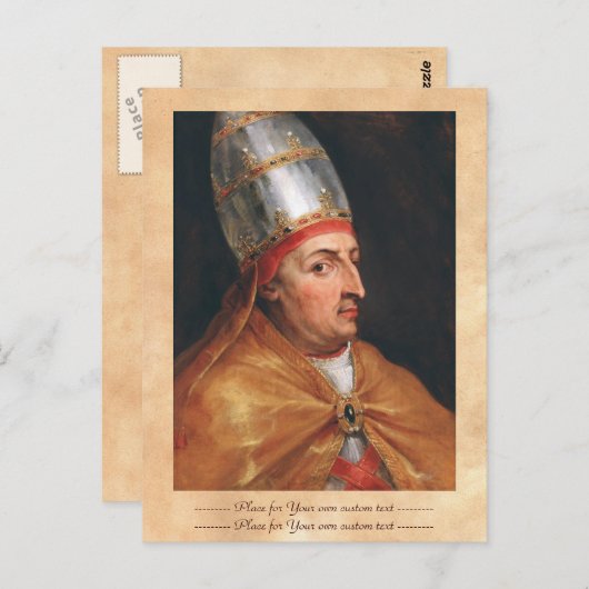 Carte Postale Portrait du pape Nicolas V Peter Paul Rubens (Devant / Derrière)
