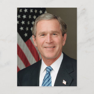 Carte Postale Portrait du président vintage George W. Bush