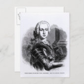 Carte Postale Portrait du Prince Charles Edward Stuart (Devant / Derrière)