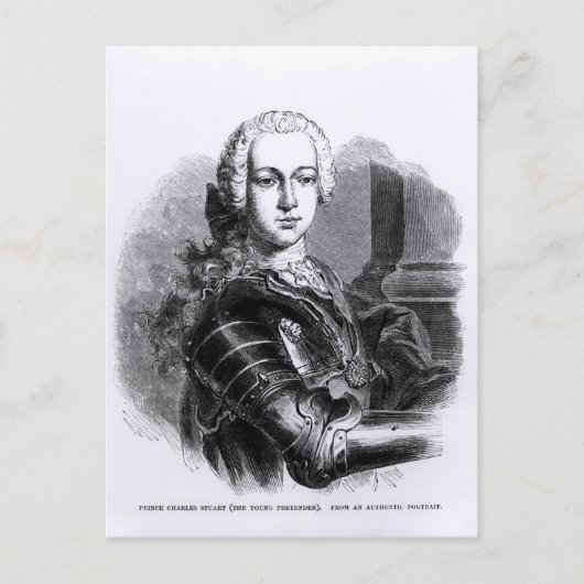 Carte Postale Portrait du Prince Charles Edward Stuart (Devant)
