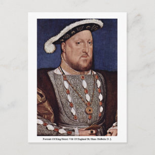 Carte Postale Portrait Du Roi Henri Viii D'Angleterre