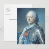Carte Postale Portrait du roi Louis XV 1748 (Devant / Derrière)