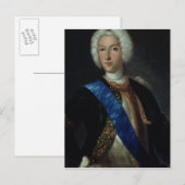 Carte Postale Portrait du tsar Pierre II (Devant / Derrière)