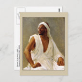 Carte Postale Portrait d'un arabe par Cabanel (Devant / Derrière)