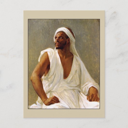 Carte Postale Portrait d'un arabe par Cabanel (Devant)