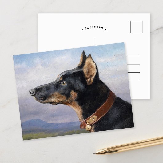 Carte Postale Portrait d'un Doberman | Carl Reichert