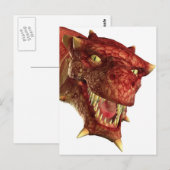Carte Postale portrait d'un dragon (Devant / Derrière)