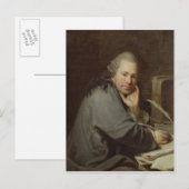 Carte Postale Portrait d'un écrivain, 1772 (Devant / Derrière)