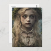 Carte Postale Portrait d'un enfant victorien déplaisant mort-viv (Devant / Derrière)