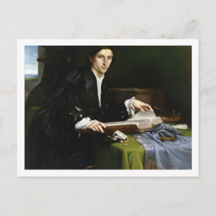 Carte Postale Portrait d'un Gentleman dans son étude, 1528-30 (h
