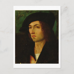 Carte Postale Portrait d'un homme, 1506 (huile sur panneau)