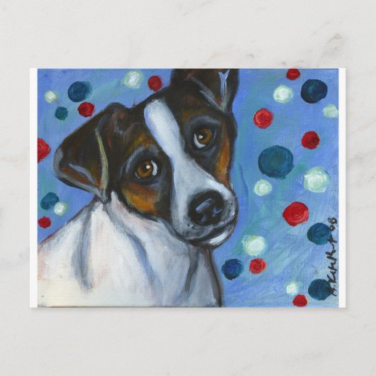 Carte Postale Portrait d'un Jack Russell (Devant)
