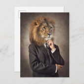Carte Postale Portrait d'un lion (Devant / Derrière)