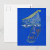 Carte Postale Portrait d'un Oriental, Bleu (Devant / Derrière)
