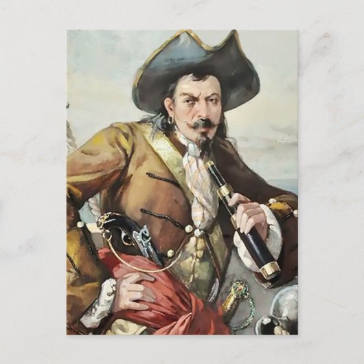 Carte Postale "Portrait d'un pirate" par un artiste inconnu (Devant)