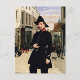 Carte Postale Portrait d'un policier à Douai en 1848
