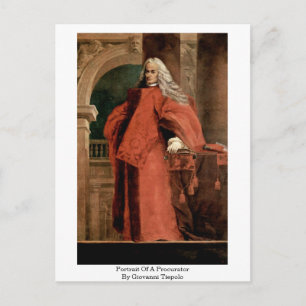 Carte Postale Portrait D'Un Procurateur De Giovanni Tiepolo