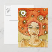 Carte Postale Portrait d'une belle fille (Devant / Derrière)