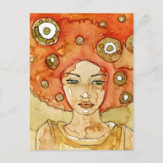 Carte Postale Portrait d'une belle fille (Devant)