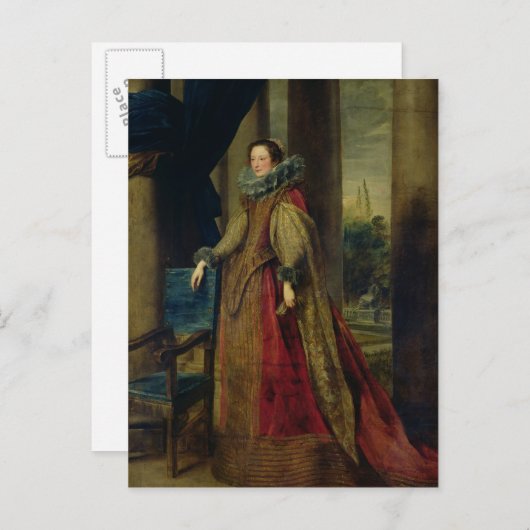 Carte Postale Portrait d'une dame (Devant / Derrière)