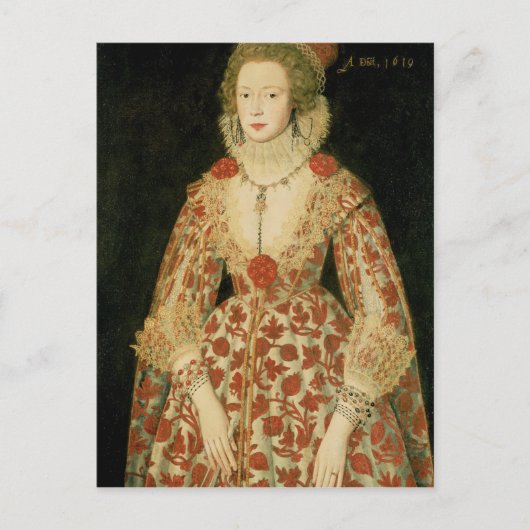 Carte Postale Portrait d'une dame, 1619 (Devant)