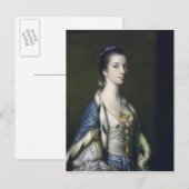 Carte Postale Portrait d'une dame, 1758 (Devant / Derrière)