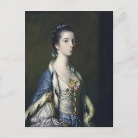 Carte Postale Portrait d'une dame, 1758 (Devant)