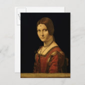 Carte Postale Portrait d'une dame de la Cour de Milan (Devant / Derrière)