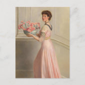 Carte Postale Portrait d'une dame en rose (Devant)