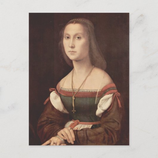 Carte Postale Portrait d'une dame (Le muet) par Raphael (Devant)