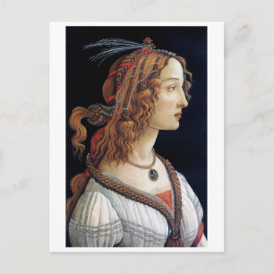 Carte Postale Portrait d'une dame, Sandro Botticelli