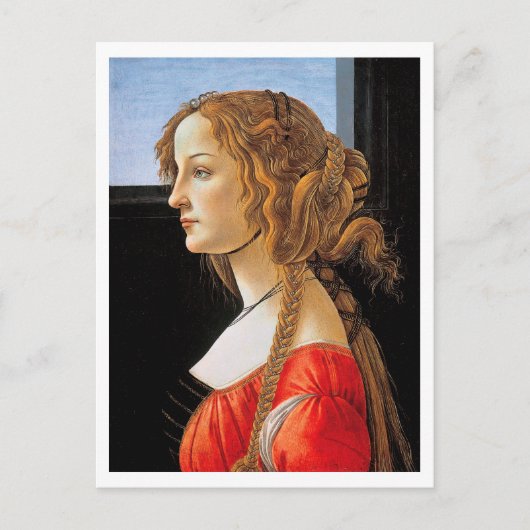 Carte Postale Portrait d'une dame, Sandro Botticelli (Devant)