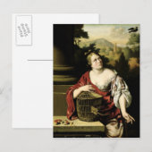 Carte Postale Portrait d'une femme, 1687 (Devant / Derrière)