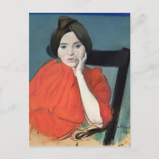 Carte Postale Portrait d'une femme, 1890 (Devant)