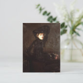 Carte Postale Portrait d'une femme en noir par Sir John Lavery (Debout devant)