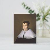 Carte Postale Portrait d'une femme (huile sur panneau (Debout devant)