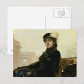 Carte Postale Portrait d'une femme inconnue, 1883 (Devant / Derrière)